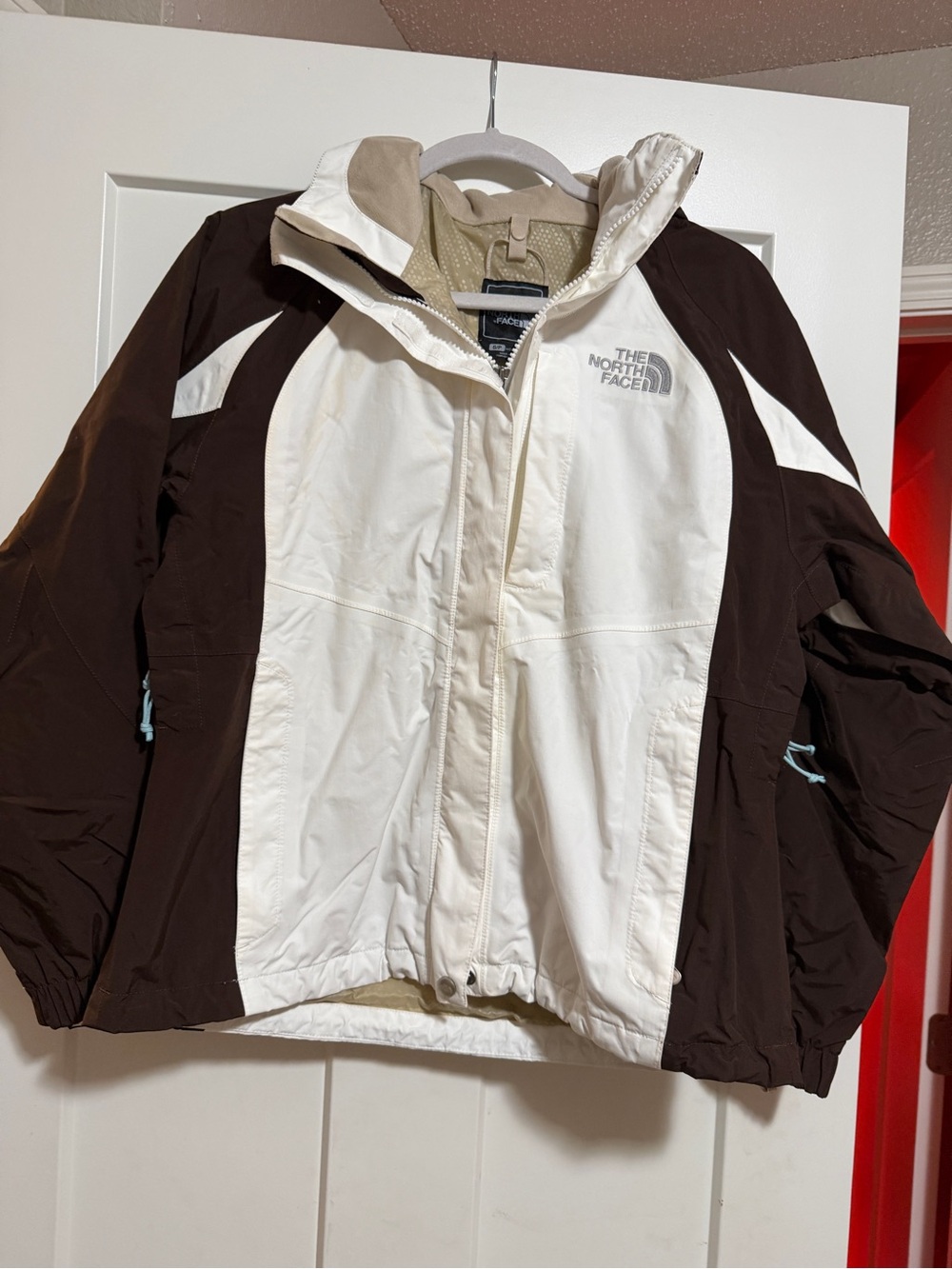 The North Face Women’s Brown and White Jacket